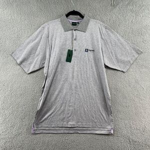 NWT fairway and greene mens flagler stripe lisle polo shirt shadow grey heather